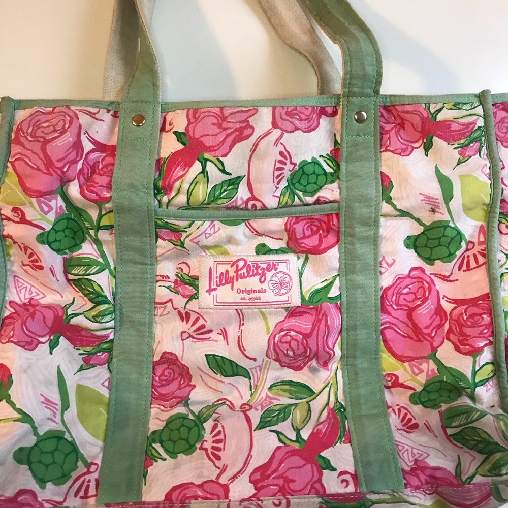 Lilly Pulitzer Delta Zeta print tote